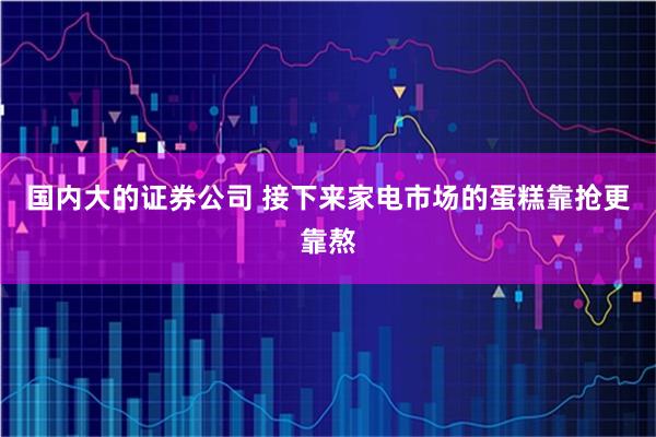 国内大的证券公司 接下来家电市场的蛋糕靠抢更靠熬