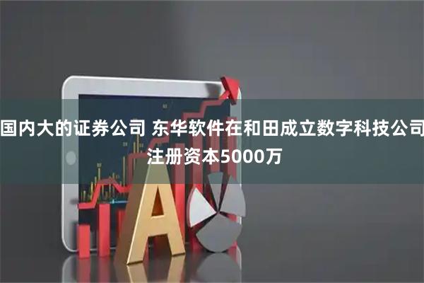 国内大的证券公司 东华软件在和田成立数字科技公司 注册资本5000万