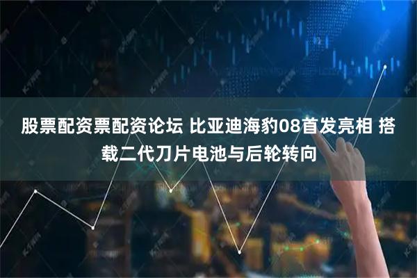 股票配资票配资论坛 比亚迪海豹08首发亮相 搭载二代刀片电池与后轮转向